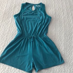 Mudd teal girl rompers